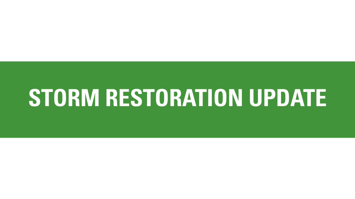 We’ve restored 59,000+ customers impacted by this weekend's severe weather, but there's more work ahead. We have all available crews working on restoration efforts, and more on the way. Our energy delivery team gives an update, important safety reminders and what's to come.