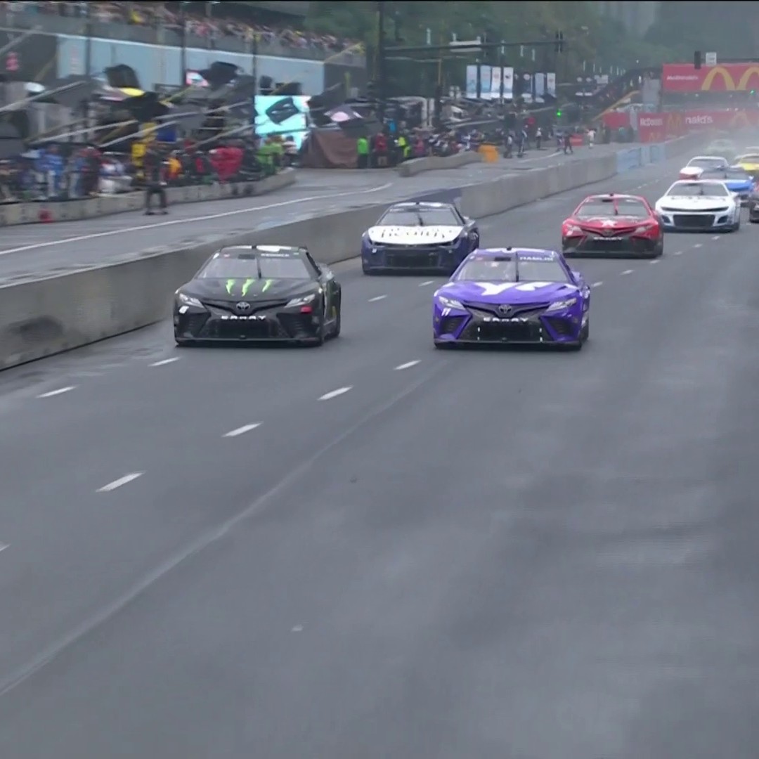 RETWEET if you're watching #NASCARChicago! The FIRST street course race in NASCAR Cup Series history is underway on @NBC and @Peacock!