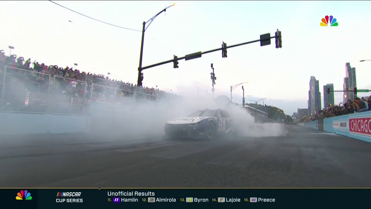 BURNOUTS on the Streets of Chicago! Shane van Gisbergen celebrates his first NASCAR win! #NASCARChicago