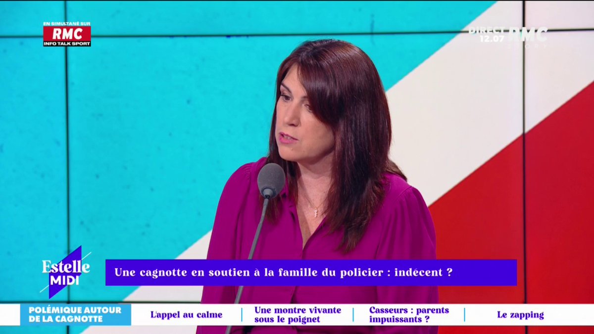 Une cagnotte en soutien à la famille du policier : indécent ? 🗣Emmanuelle DANCOURT : "C'est la cagnotte de la honte, la cagnotte de la haine ! C'est totalement indécent. En versant dans cette cagnotte, on soutient un geste qui n'avait pas lieu d'être." #EstelleMidi🕛