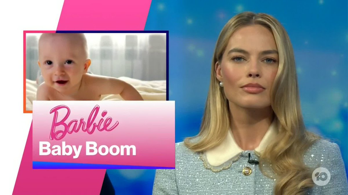 Margot Robbie becomes Newsreader Barbie.