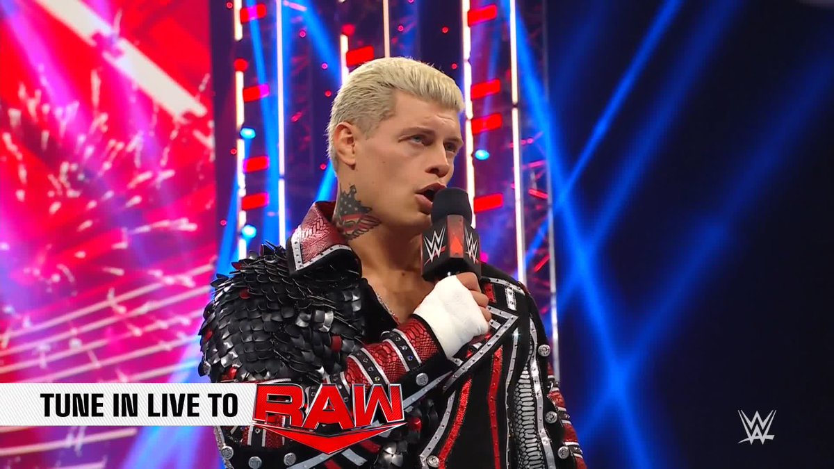 What a way to kick off #WWERaw! Cody Rhodes picked a fight with Brock Lesnar!