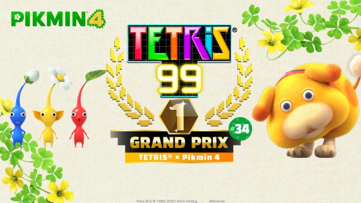A new Grand Prix blossoms in #TETRIS99 this Friday, 07/07! This time, you can earn an exclusive theme based on #Pikmin4. More info: