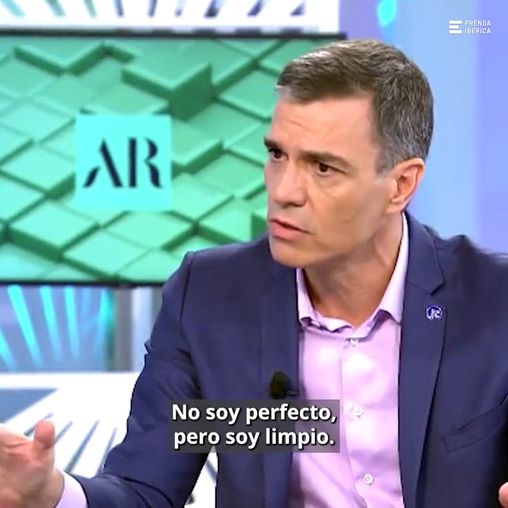 Sánchez acusa a los medios conservadores de crear bulos en torno a él y a su mujer: "El problema es que no tienen nada contra mí, no soy perfecto pero sí limpio" #AR4J