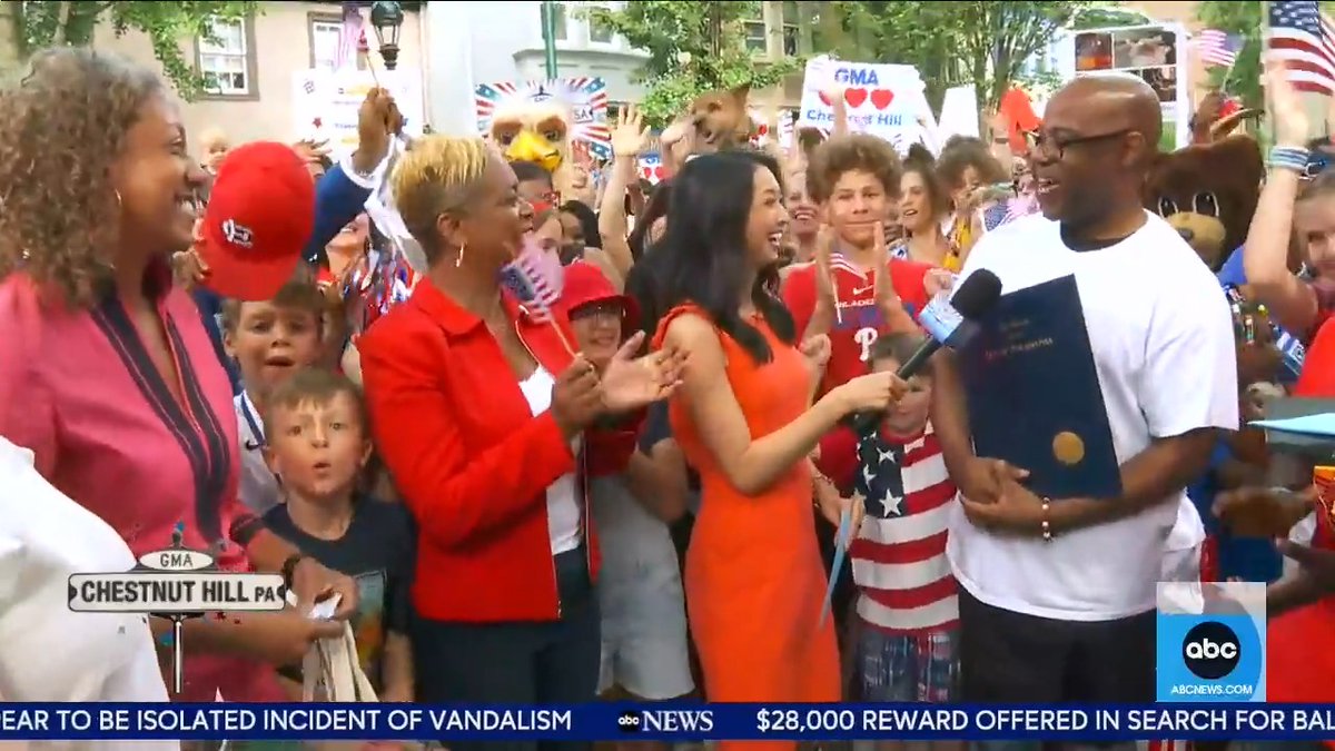 "Wow, this is breathtaking." Jaclyn Lee visits Chestnut Hill, PA and has a special surprise for Pastor James Buck, Jr., who started a program to hire formerly incarcerated citizens returning to society. #GMAonMainStreet