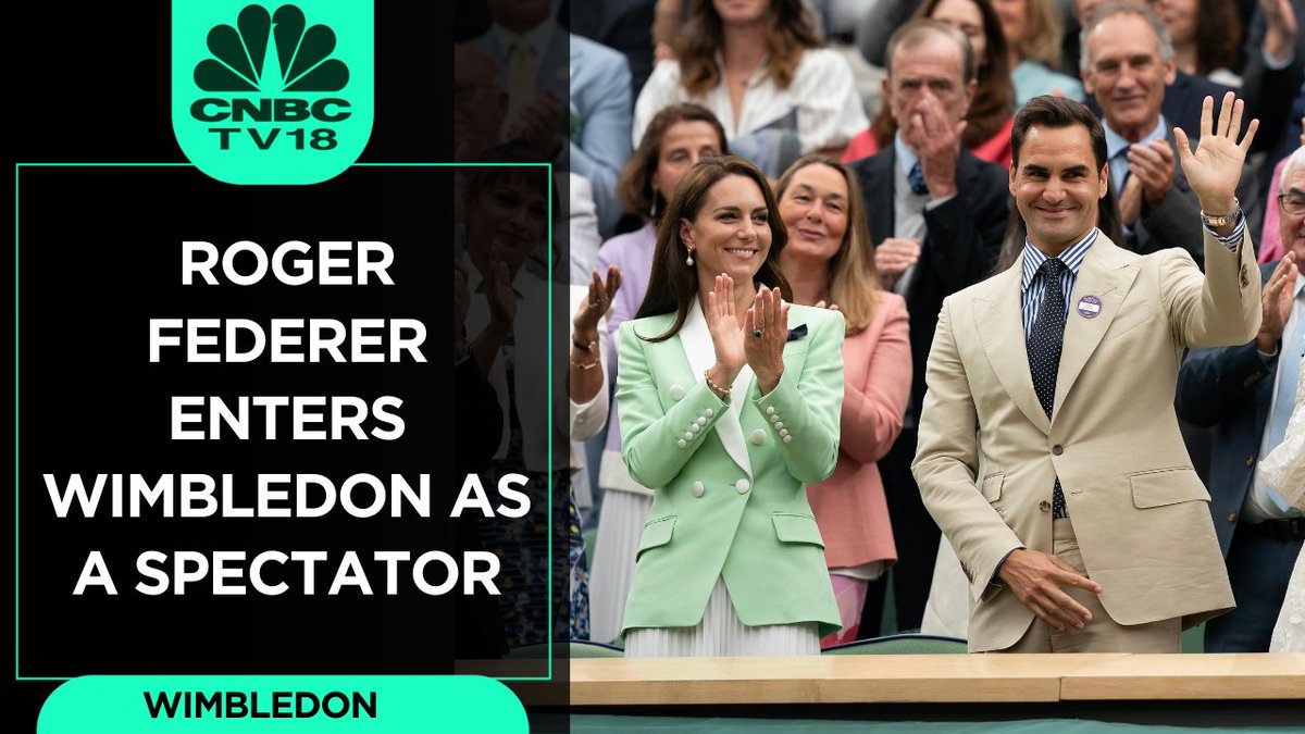 #Watch | Retired Swiss great #RogerFederer made a surprise appearance on his favourite stage at #Wimbledon on Tuesday