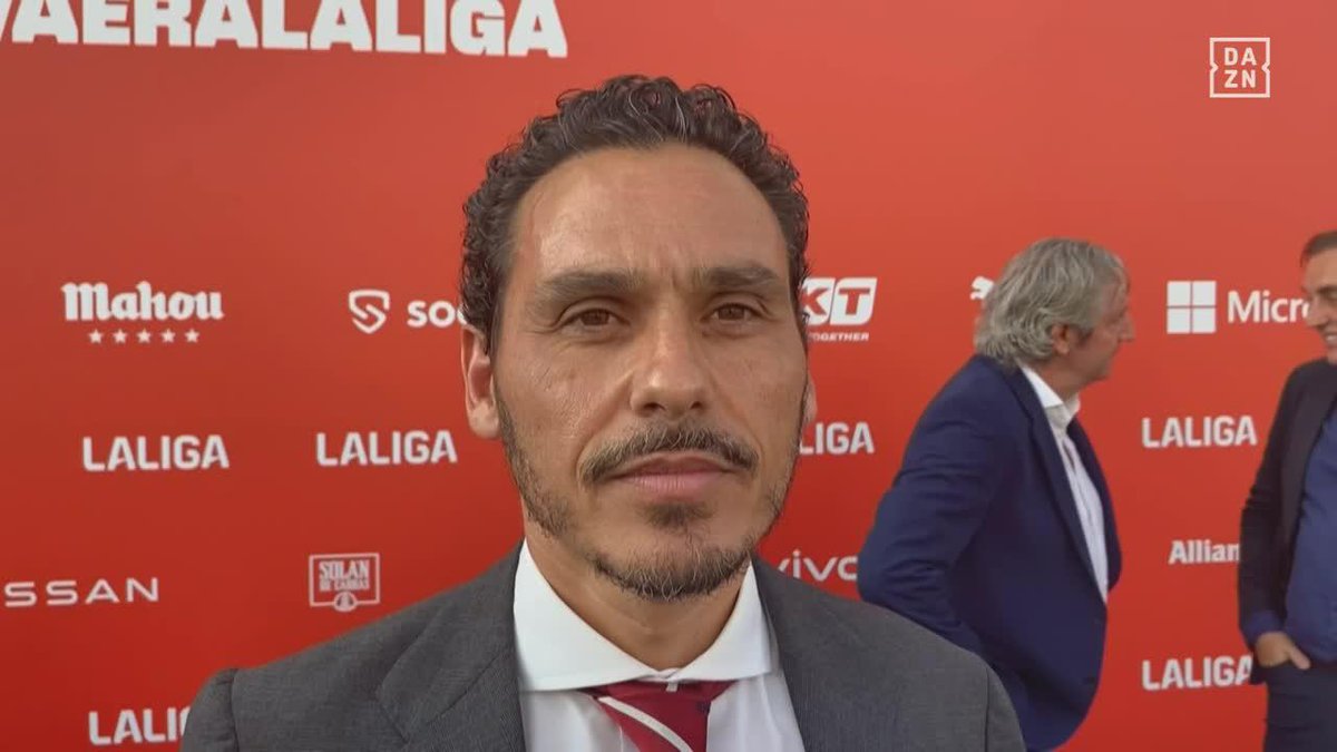 🗣️ "A día de hoy, Sergio Ramos no es una opción para el Sevilla FC" José María del Nido Carrasco, vicepresidente del club descarta la llegada del central español en el micrófono de Álvaro Martín en DAZN 🔊 #DAZNTRANSFER ↗️