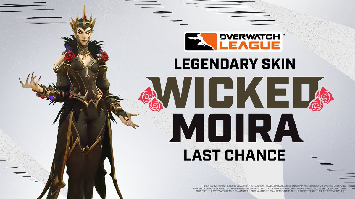 No time for sleep when you've got a day full of wickedness ahead ⏰ Don't forget to snag the Wicked Moira legendary skin before it's gone!