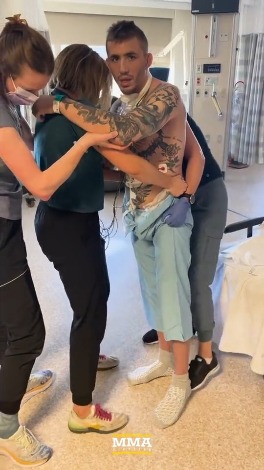 Cris Lencioni took his first steps on Sunday since being hospitalized and suffering brain damage as the result of the heart attack on June 8. The latest on Lencioni from @MMAFightingSM 📰