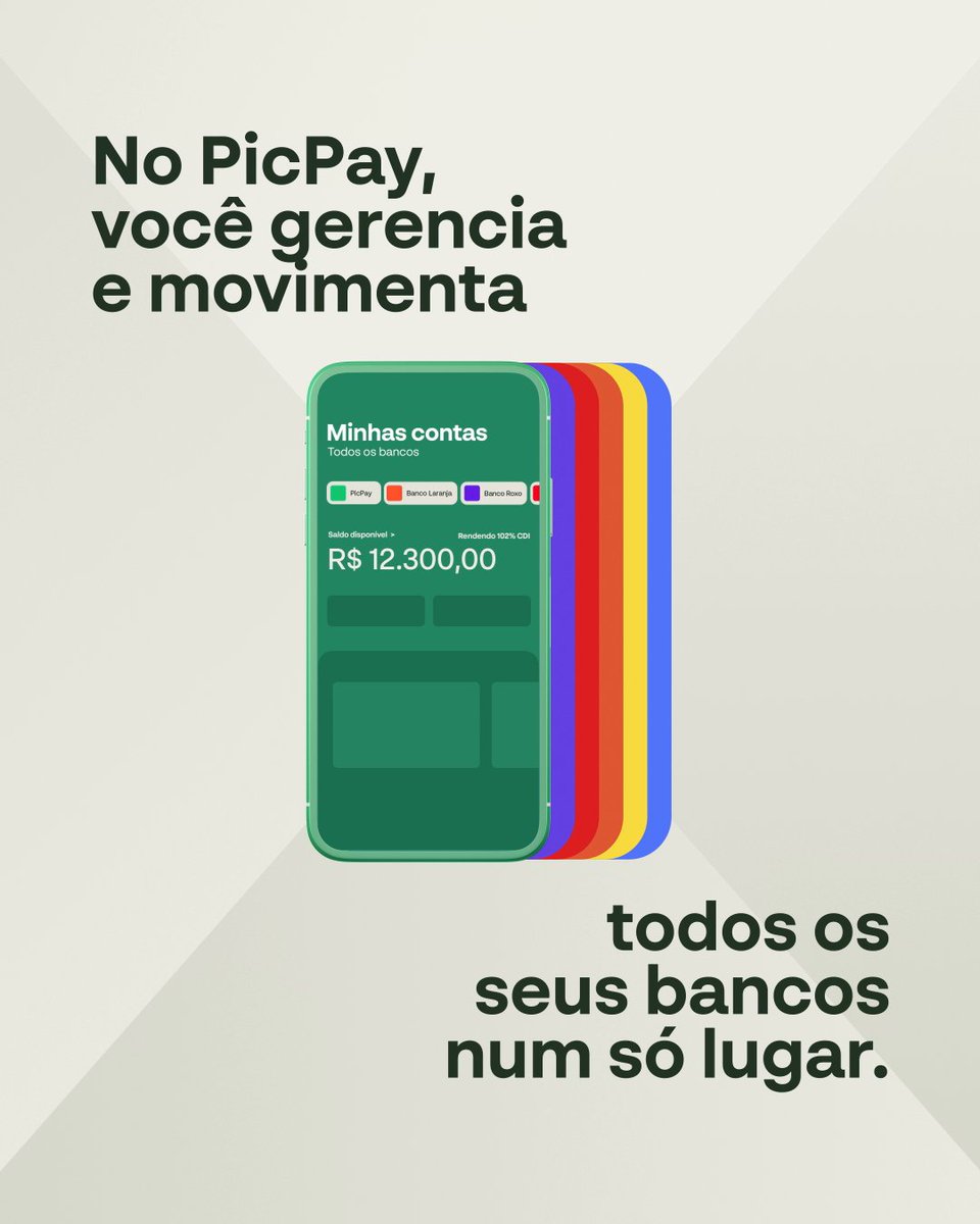 Já imaginou ter todas suas contas e ainda fazer Pix usando dinheiro de outros bancos num só lugar? Com a Conta das Contas do PicPay, você pode! É só conectar suas contas de banco pra gerenciar e movimentar seu saldo como quiser. Vem pro PicPay, a Conta das Contas! 💚