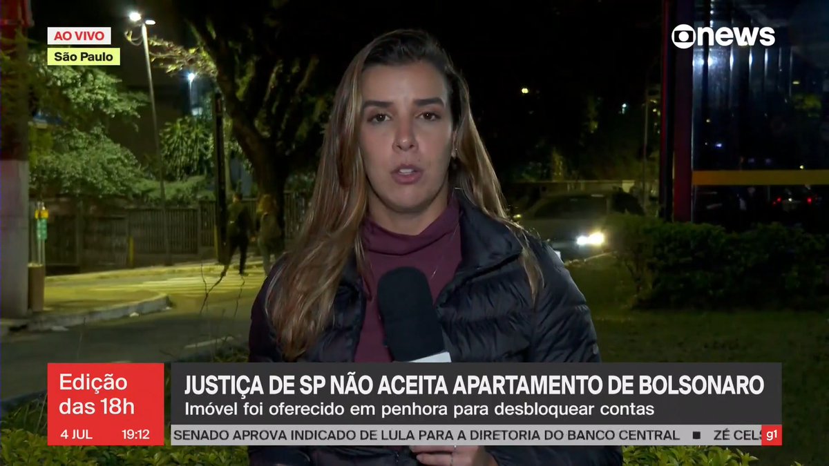 A Justiça de SP não aceitou o apartamento de Jair Bolsonaro em Brasília, oferecido pela defesa do ex-presidente como penhora para desbloquear as contas bancárias dele. Saiba mais com Daniella Gemignani. ➡ Assista ao #Edição18 com Cesar Tralli: #GloboNews