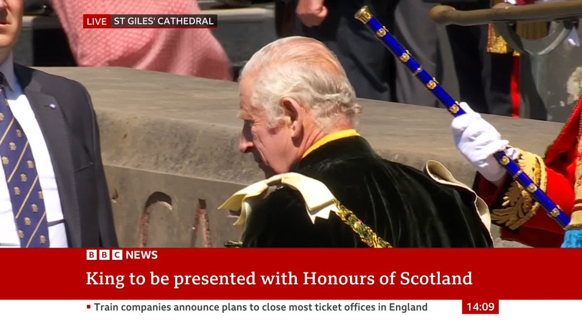 King Charles and Queen Camilla arrive at St Giles' Cathedral for celebration to mark Coronation Live updates