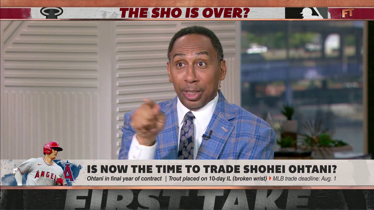 It's time for the Angels to trade Shohei Ohtani according to Stephen A Smith 😳 "This is the modern-day Babe Ruth. ... and Babe Ruth was traded."