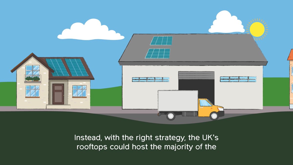 With the right strategy, the UK's rooftops could host the majority of the solar panels we need. 🏘️☀️ This will protect our finite land for wildlife, farming and the future generations. 🌱💚 Support our call for a #RooftopRevolution and add your name 👇