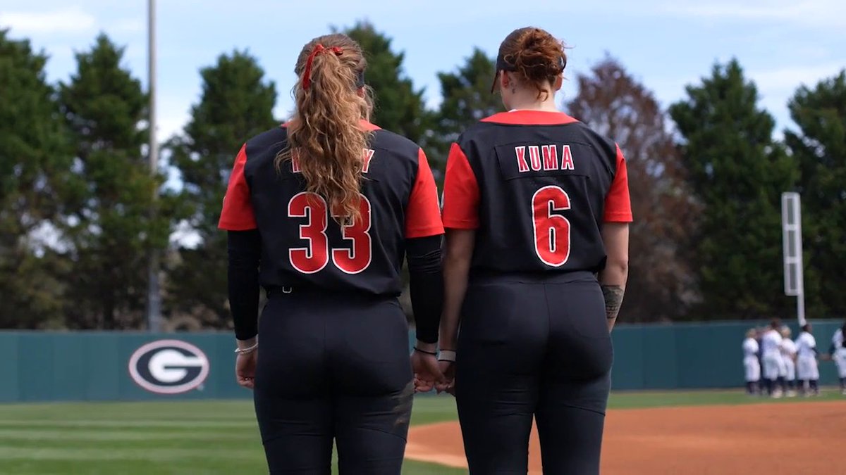 Roommates. Teammates. Softball Sisters. The story of how Georgia Softball's Sydney Kuma &amp; Sara Mosley bonded over softball ❤️🖤 #SECNTakeover
