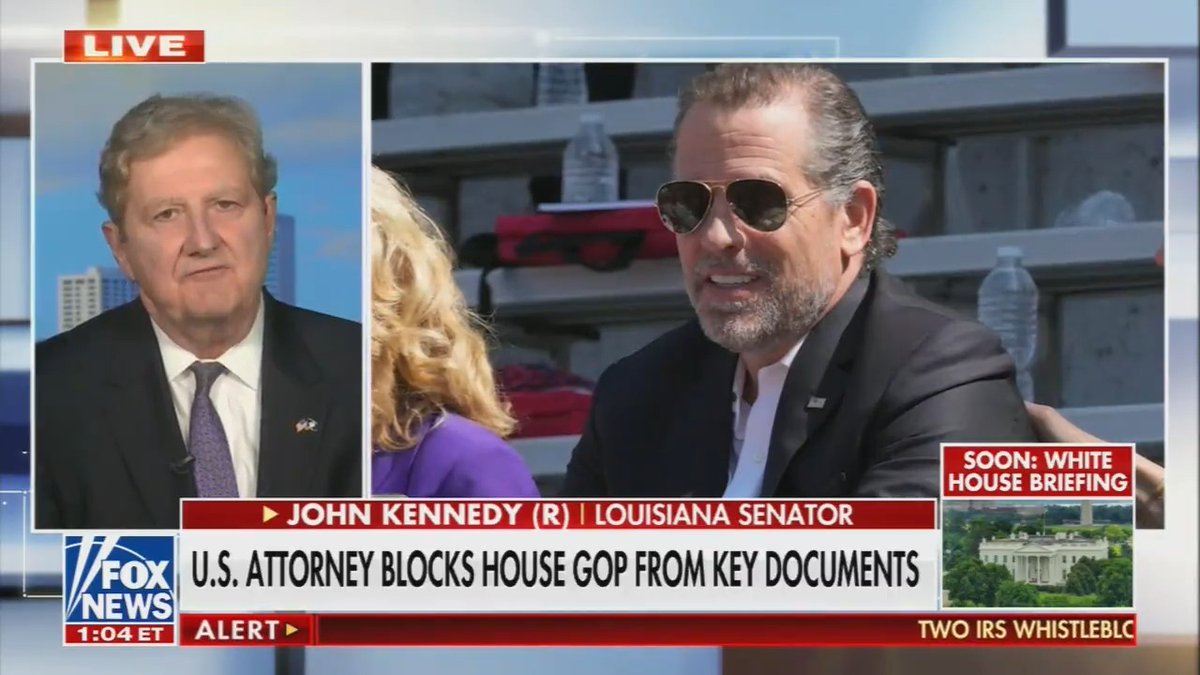Sen. John Kennedy (R-LA) claims the Washington D.C. “establishment” is “working harder than an ugly stripper” to cover up for Hunter Biden.