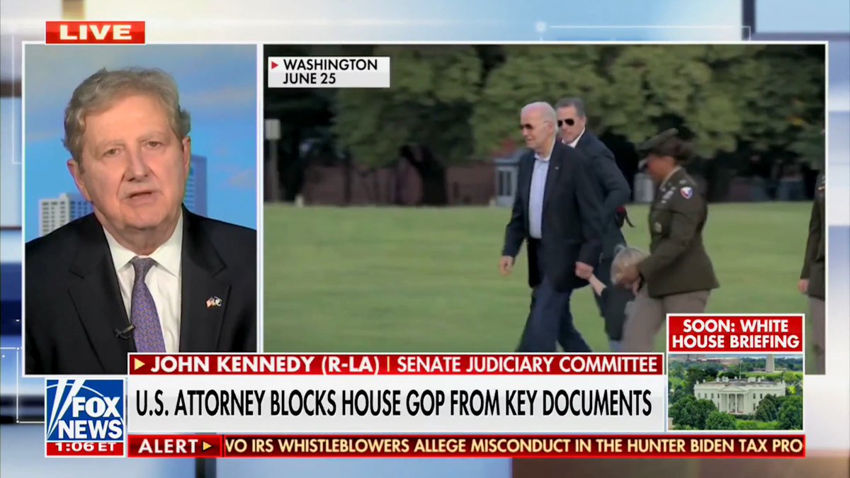 Sen. John Neely Kennedy: "The White House's story is that the president knew nothing about any of this [Biden family influence peddling]. It just doesn't pass the smell test."