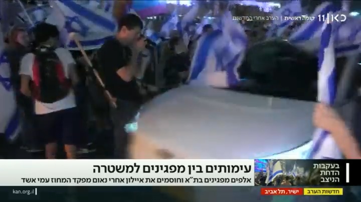 בשידור חי ב-#חדשותהערב: רכב דרס מפגינים באיילון Ittai Shickman | איתי שיקמן