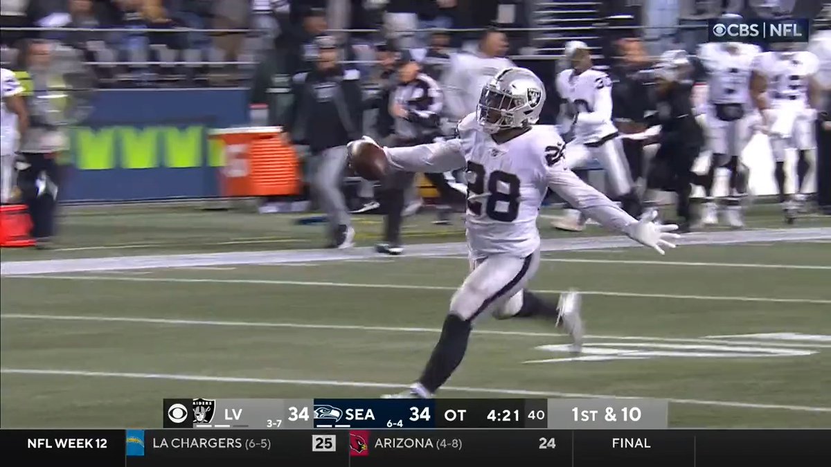 .Josh Jacobs' 86 yard walk-off TD was the longest rush of the 2022 season 😤