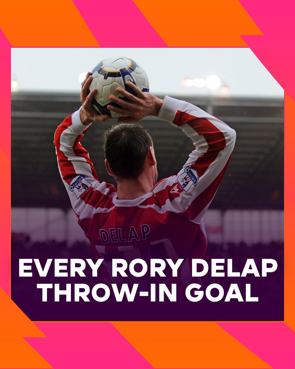Rory Delap terrified defences with his long throw-ins 😳 To celebrate his birthday, enjoy every #PL goal scored from the former Stoke City FC midfielder’s inventive set-pieces…