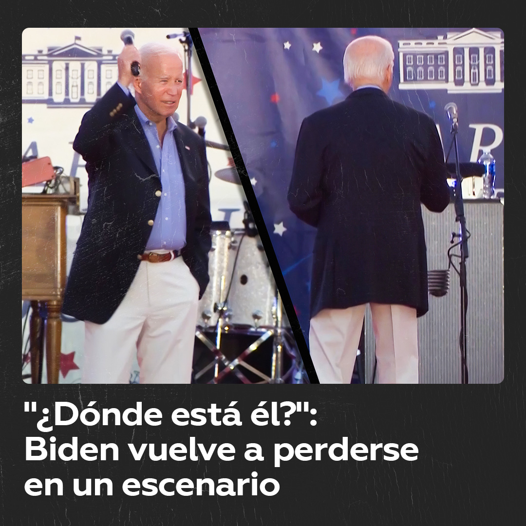 Joe Biden pronunció un discurso en el jardín de la Casa Blanca en un acto militar con motivo del 4 de julio. Durante su discurso, Biden comenzó a deambular sin rumbo por el escenario.