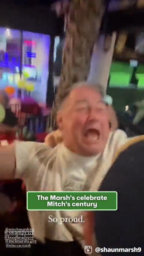 The Marsh's celebrating Mitch's century is all sorts of elite 😂 (via Shaun Marsh's Insta) #Ashes