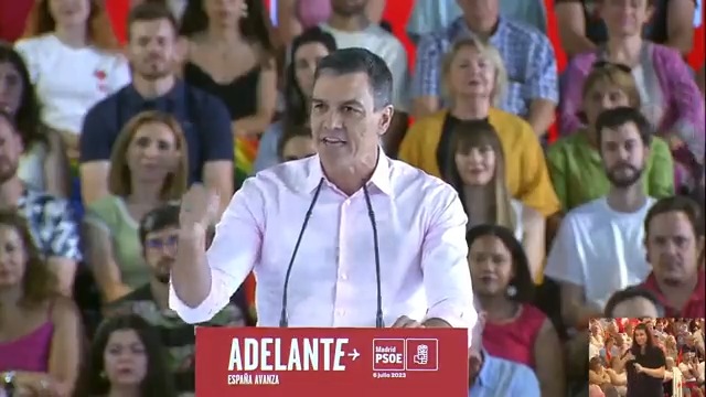 En 20 días hemos retrocedido en el debate público 20 años. Feijóo y Abascal son el túnel del tiempo: - 10 años de retroceso de los trabajadores y pensionistas. - 20 años en derechos LGTBI. - 40 años en derechos de las mujeres. - 80 años en la censura a la cultura. #Adelante #EspañaAvanza