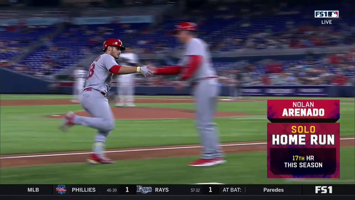 Nolan Arenado is HYPE after breaking the scoreless tie with a solo homer!