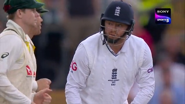 Jonny Bairstow prefers to stay well inside the crease after the end of the over.