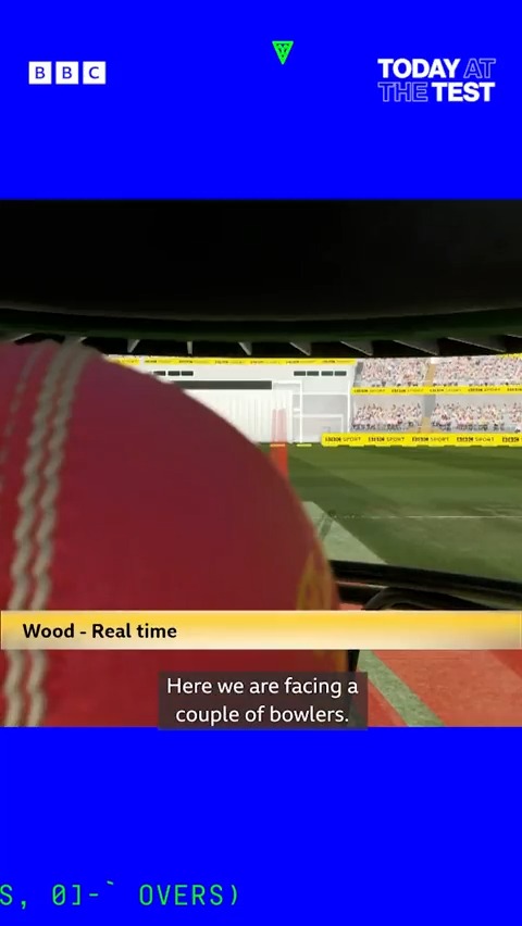POV: You're facing 95mph bowling! This is how it feels to face a Mark Wood bouncer. 😳 #BBCCricket #Ashes