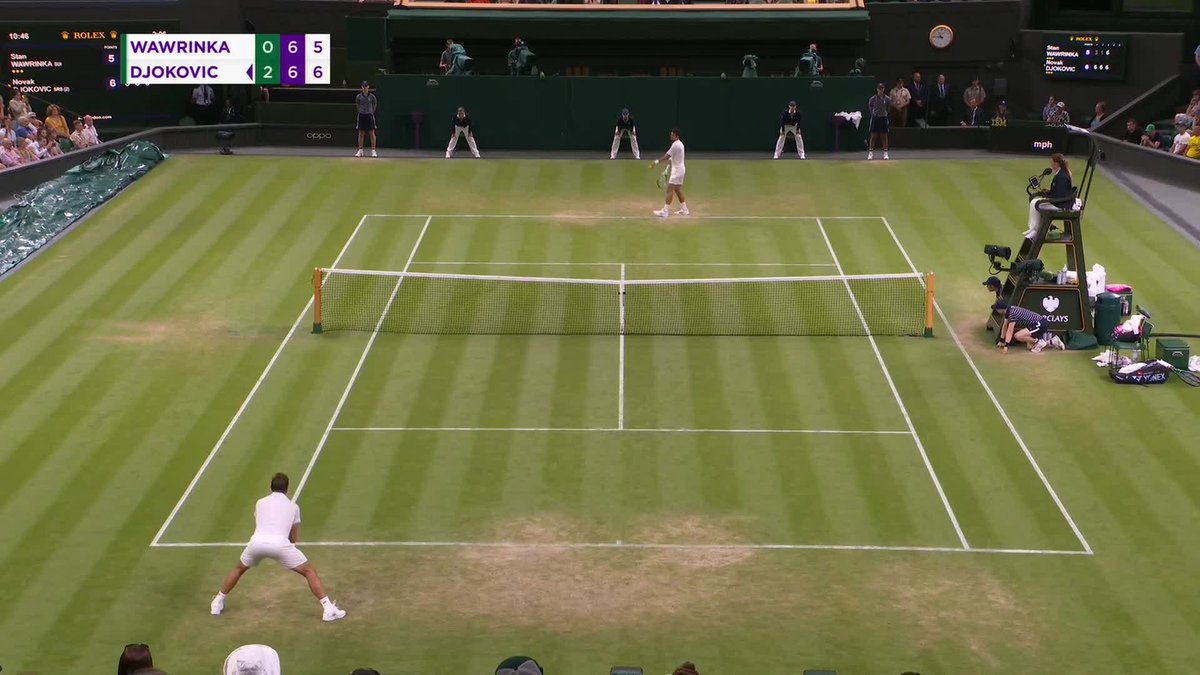 Dominant Djokovic. Novak Djokovic defeats Stan Wawrinka 6-3, 6-1, 7-6(5) to reach the Round of 16 #Wimbledon