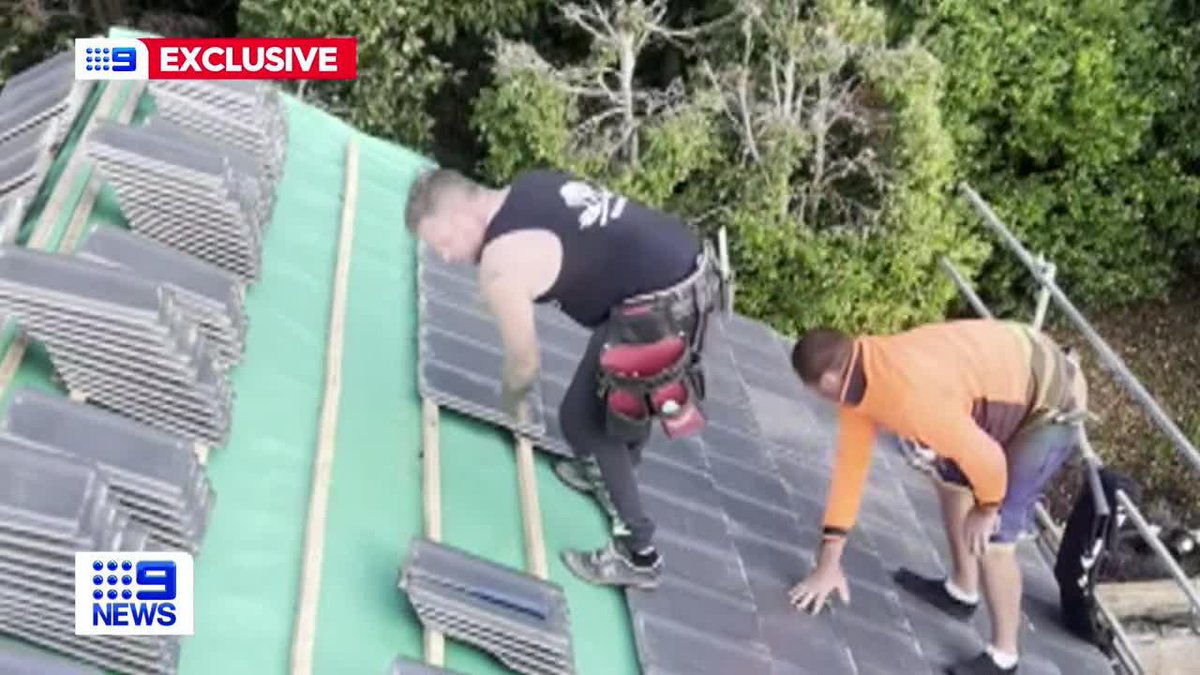 A young family's faith in humanity has been restored. After losing tens of thousands of dollars to a tradie hired to replace their roof, dozens of workers who had heard about their predicament gave up their Saturday to finish the job. Elizabeth Bryan #9News