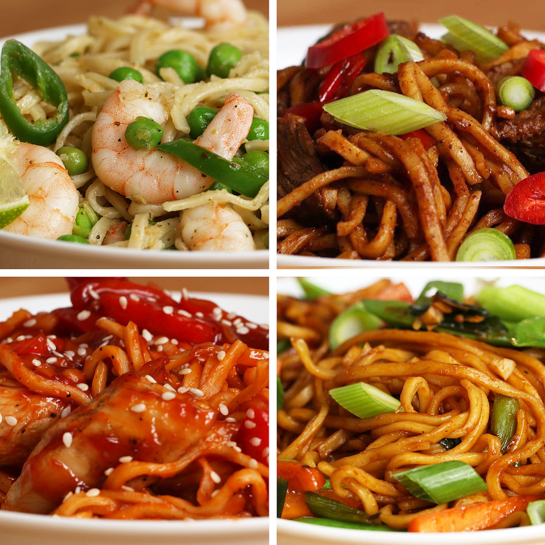 Easy Noodles 4 Ways