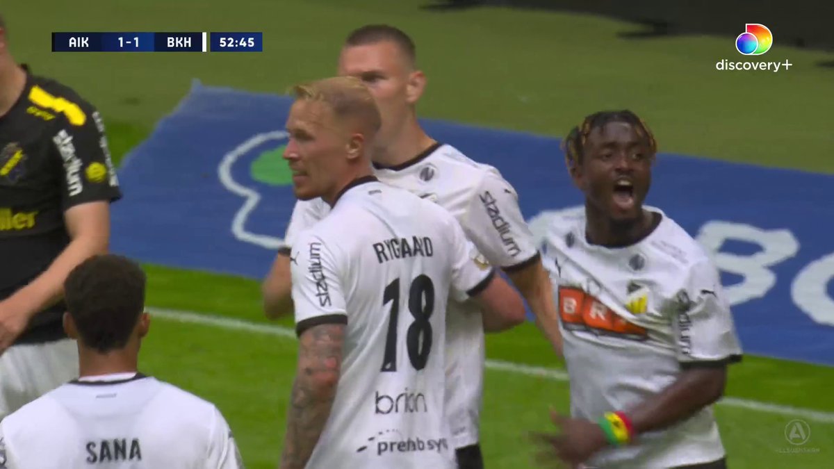 Kvitterat i Solna! Bollen styrs in i eget mål av Sotirios Papagiannopoulos efter Mikkel Rygaards skott! 🟡⚫ Se matchen på