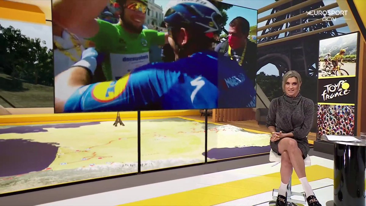 "The greatest sprinter this race has 𝐄𝐕𝐄𝐑 seen!" 🐐 Amazing words from Orla Chennaoui on the incredible, Mark Cavendish ❤️ discovery+ UK | @mcewenrobbie | Daniel Lloyd | Adam Blythe | #TDF2023