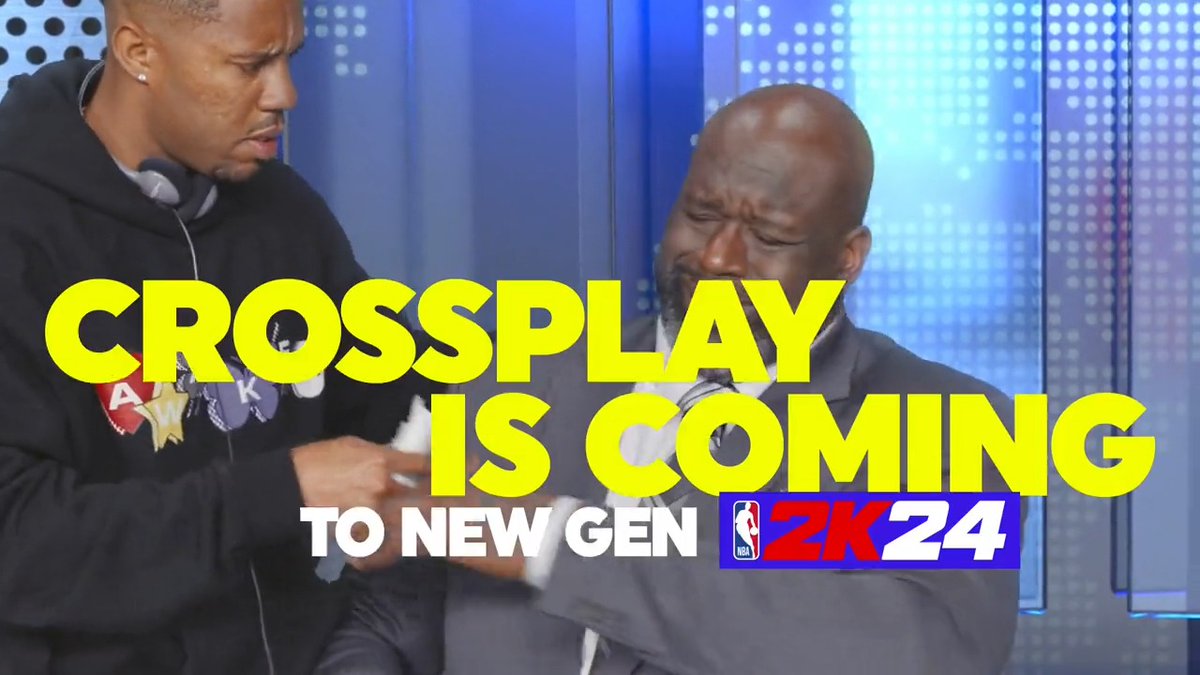 An appropriate reSHAQtion 🥲 Crossplay is coming to New Gen #NBA2K24 Pre-order today #SeeYouOnTheCourt