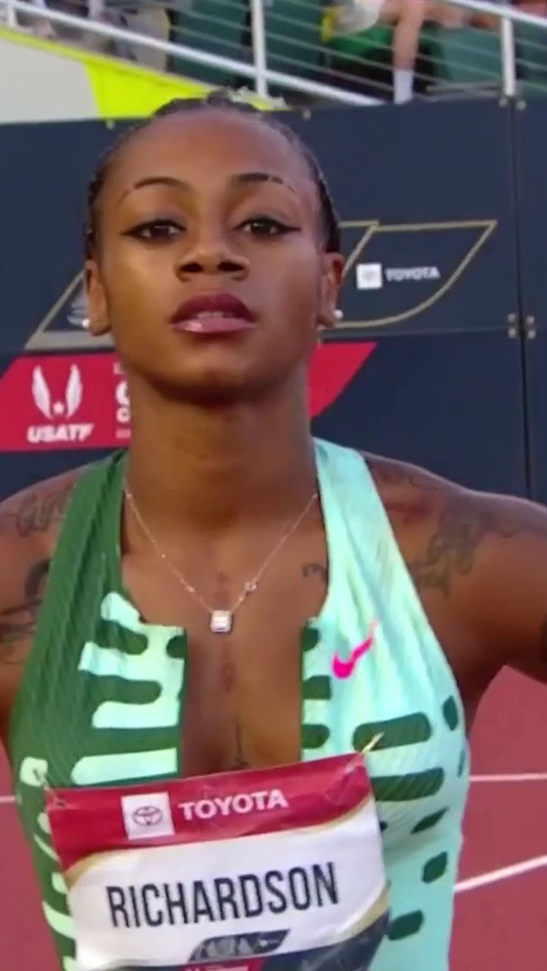 Sha'Carri Richardson took her wig off before her race... then became national champion. #USATFOutdoors