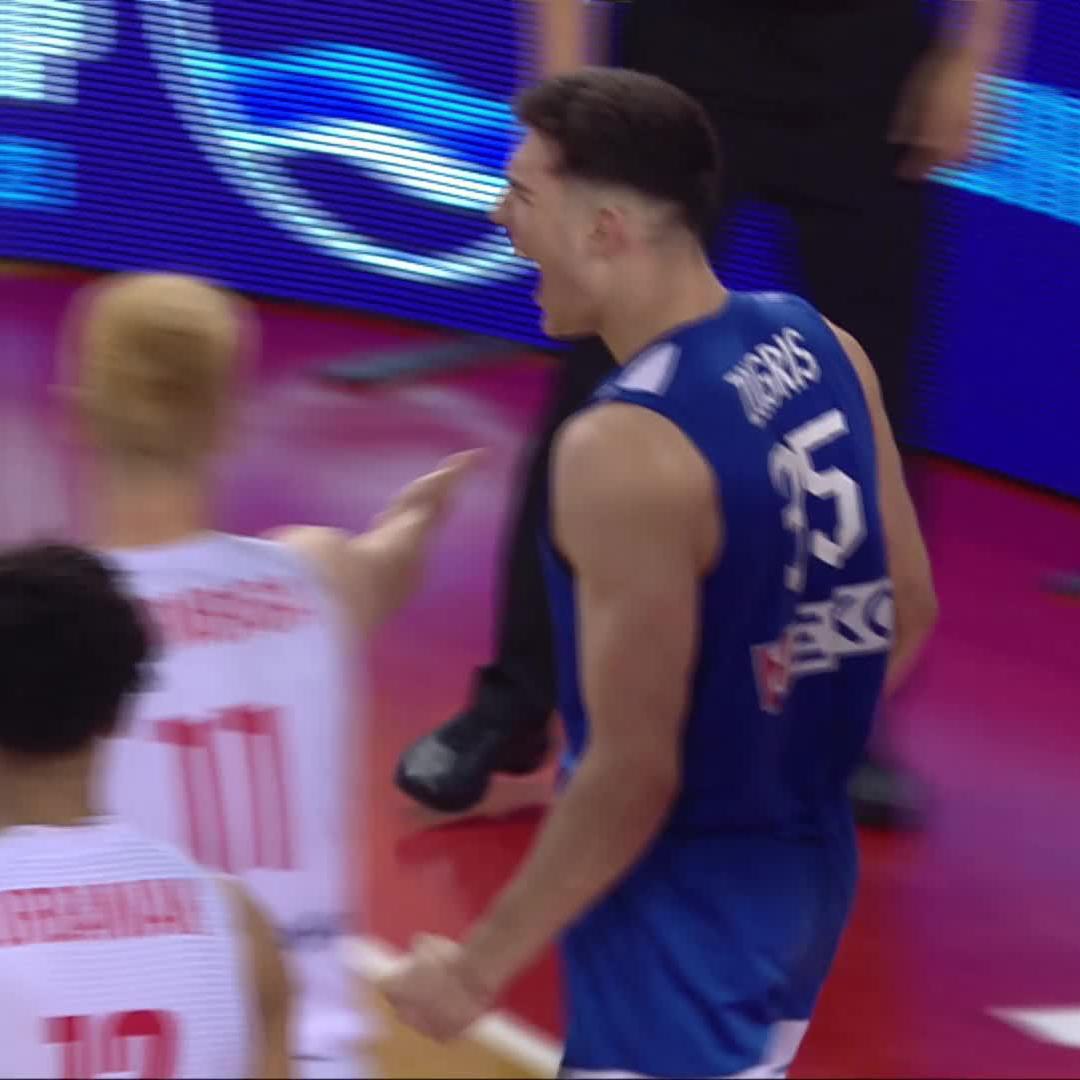 9 offensive rebounds and pure domination on the glass. Evangelos Zougris has the heart of a lion. 📊 24 PTS | 17 REB | 11/13 FG | 37 EFF #FIBAU20Europe x Hellenic Basketball 🇬🇷