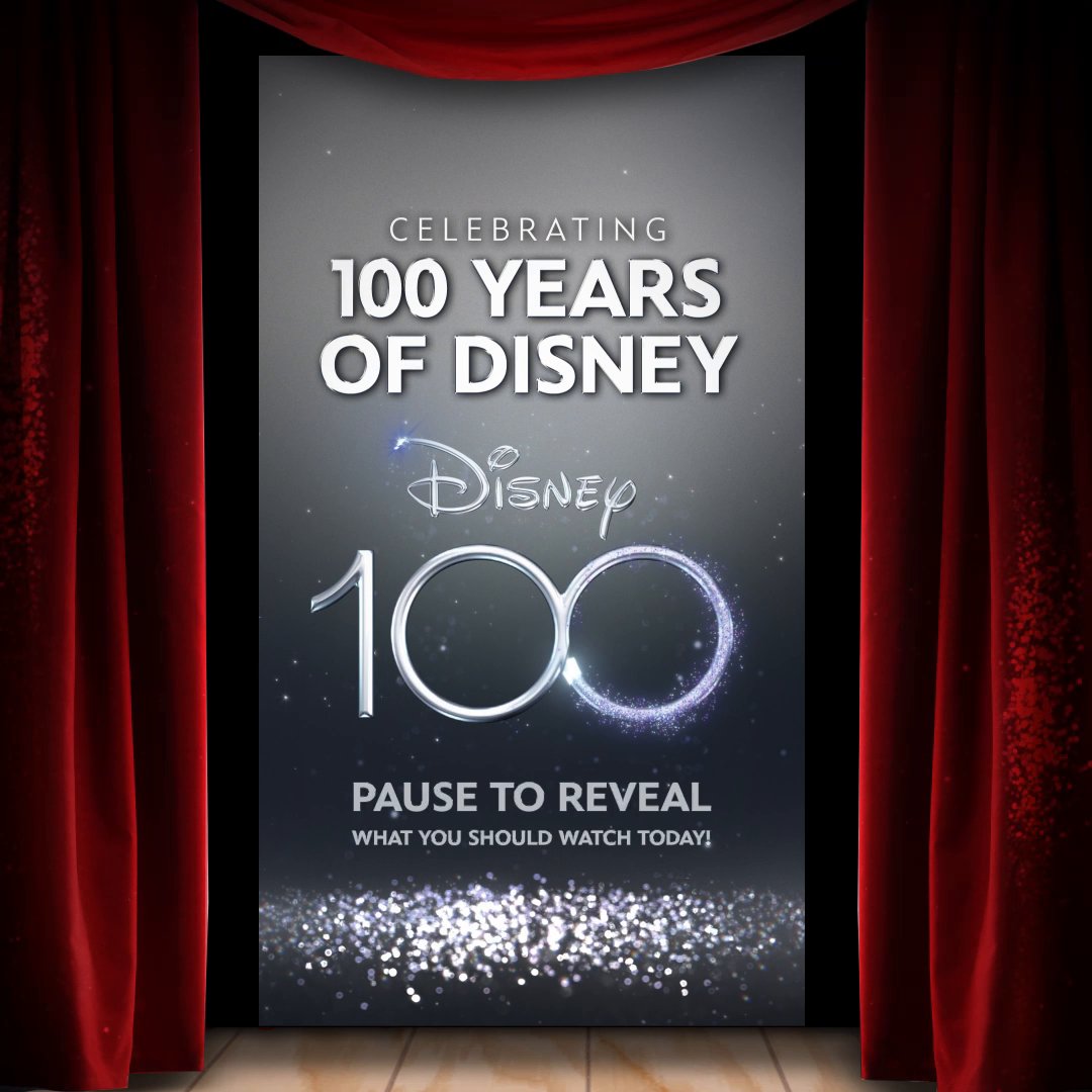 In 100 days, Disney celebrates its 100th anniversary! Pause to reveal the movie you should watch to celebrate! 👆 #Disney100