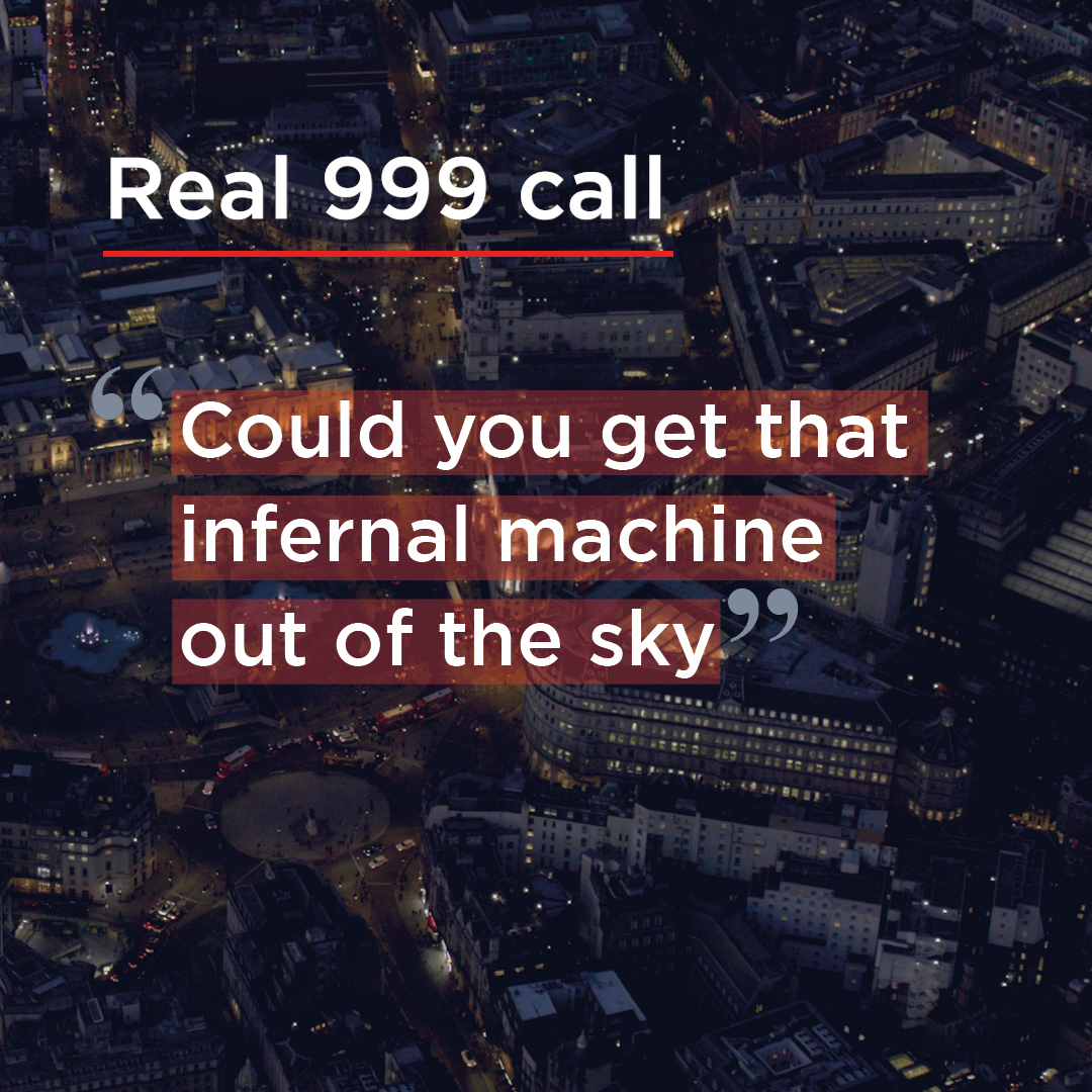"You've called a life and death emergency line to say a helicopter has woken you up." This call to 999 was about the noise being generated by a police helicopter. They were searching for a missing women who was later found with serious injuries to her arms. #ThinkBeforeYouDial