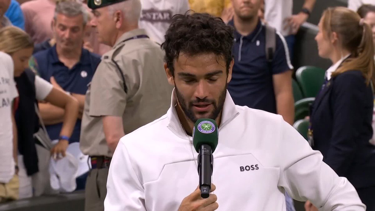 "I spent many days in my bed crying about not being able to play" 🙏 Matteo Berrettini is loving being back on the tennis court competing again 🙌 #Wimbledon