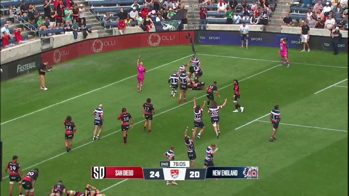 Le Roux Malan has scored another massive try to give New England Free Jacks the one-point lead with only minutes left on the clock! 📺 FOX | #SDvNE | #QuestForTheShield | #MLR2023