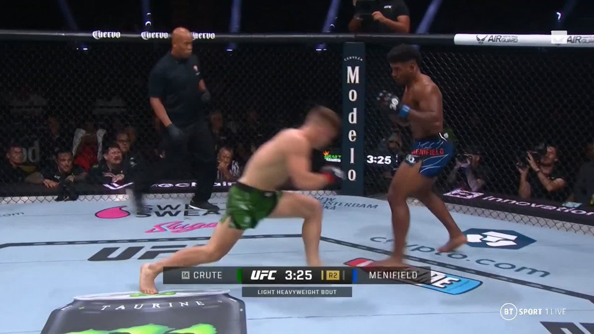 As conclusive as it gets this time around! Alonzo Menifield submits Jimmy Crute in the second... #UFC290 | BT Sport 1