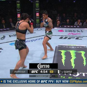The fastest finish in strawweight HISTORY Denise Gomes just made a statement at #UFC290!