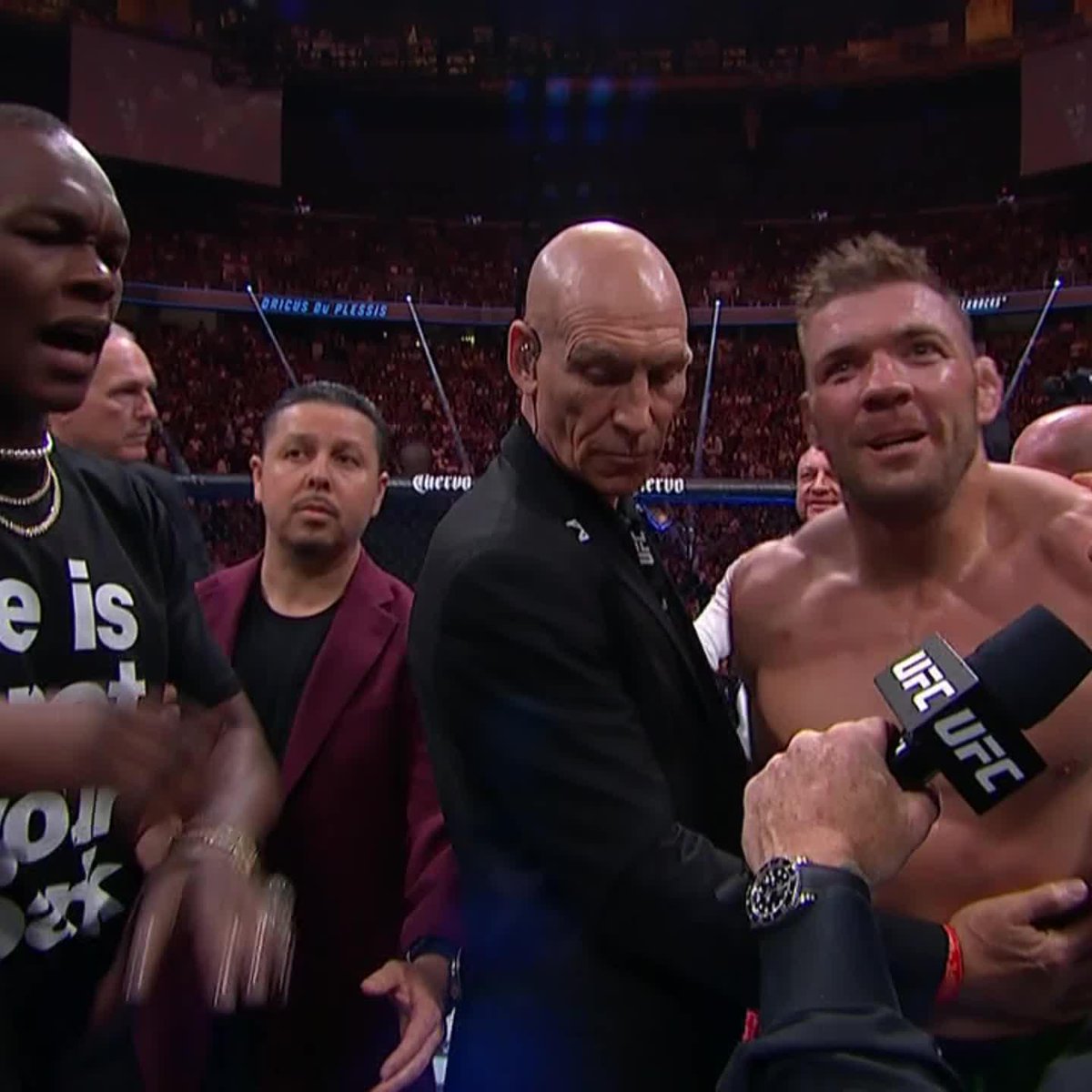 Things got heated between Israel Adesayna and DDP 👀 #UFC290