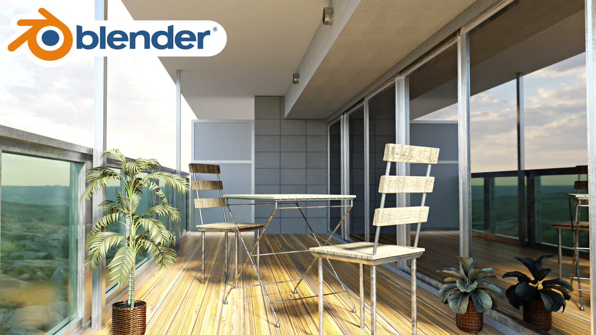 Blenderでリアルな背景の作り方を解説しました！ 今回はベランダ編になります 難しそうに見えて意外とシンプルに作れちゃいます！ 動画はこちら▶ #blender #b3d #3DCG #背景 #Blender3d