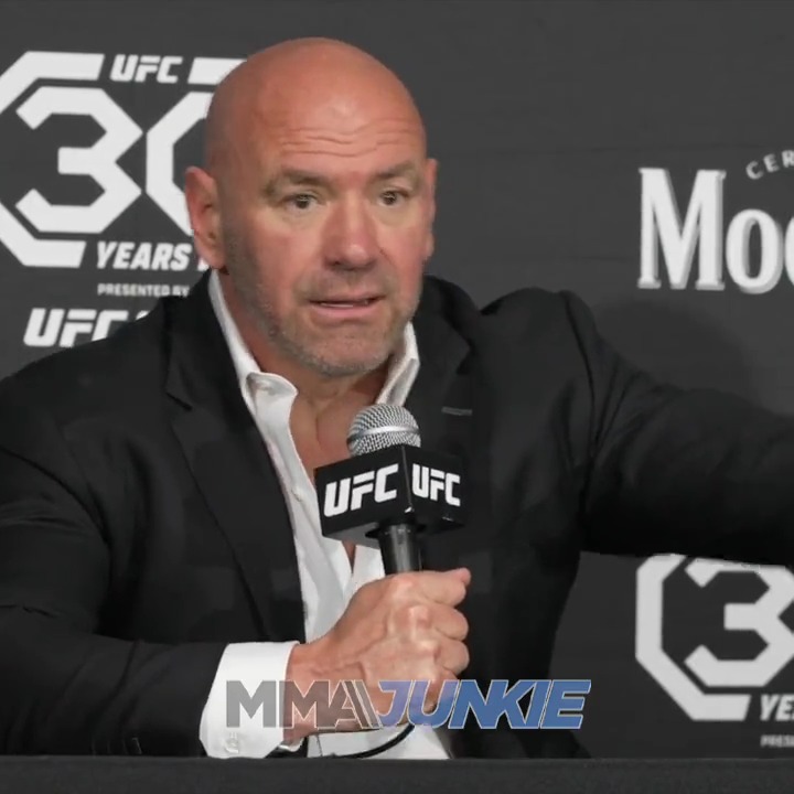 Dana White is unbothered by potential "racial undertones" in the build to an Israel Adesanya vs. Dricus Du Plessis fight. "Who gives a sh*t? I could care less. This is the fight business." #UFC290 | Full video: