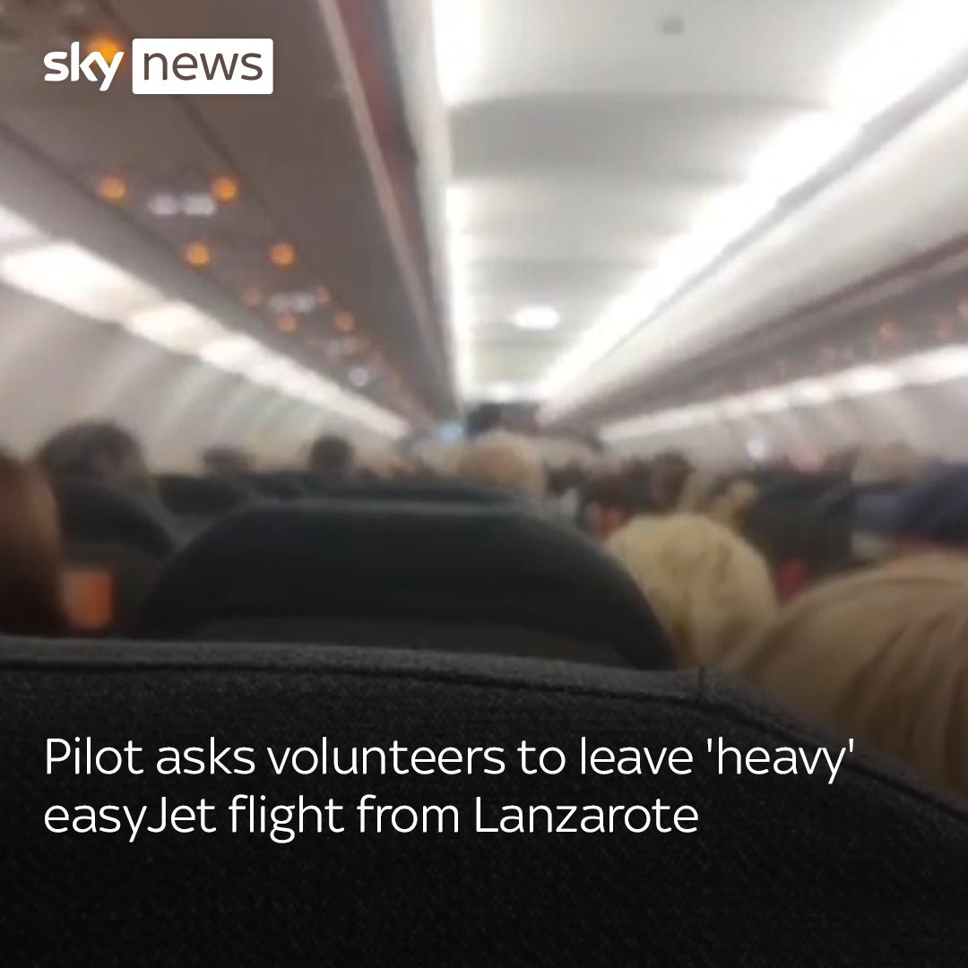 An EasyJet flight was delayed two hours, with the pilot asking for volunteers to leave the too 'heavy' plane. Find more: