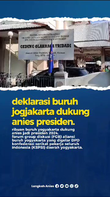 Deklarasi Buruh dari Daerah Istimewa Yogyakarta Dukung Anies Baswedan di Pilpres 2024