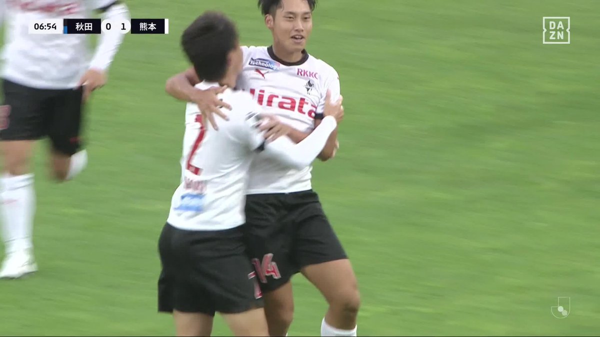 ／ この位置から強烈なゴール ＼ 右足一閃、一筋に伸びたシュートがネットに突き刺さった‼️ 竹本雄飛のゴラッソ 🏆明治安田生命J2リーグ第25節 🆚秋田×熊本 📺 #DAZN LIVE配信